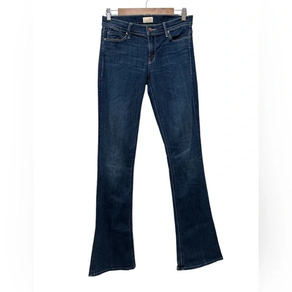 Mother The Runaway Low Rise Jeans Flowers From The Storm Blue Denim Women’s 27 - Picture 3 of 10